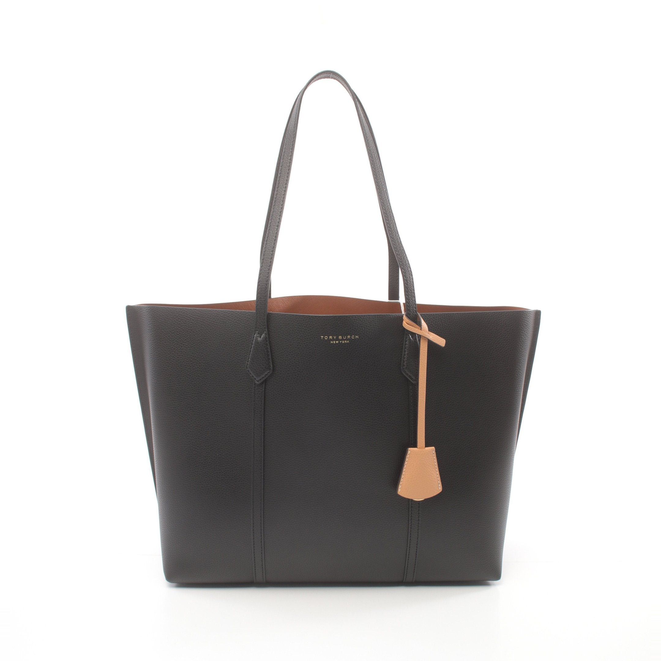 Tory Burch Tory Burch Perry Triple Compartment Shoulder Bag Tote Leather Black Size ONE SIZE - 1 Thumbnail
