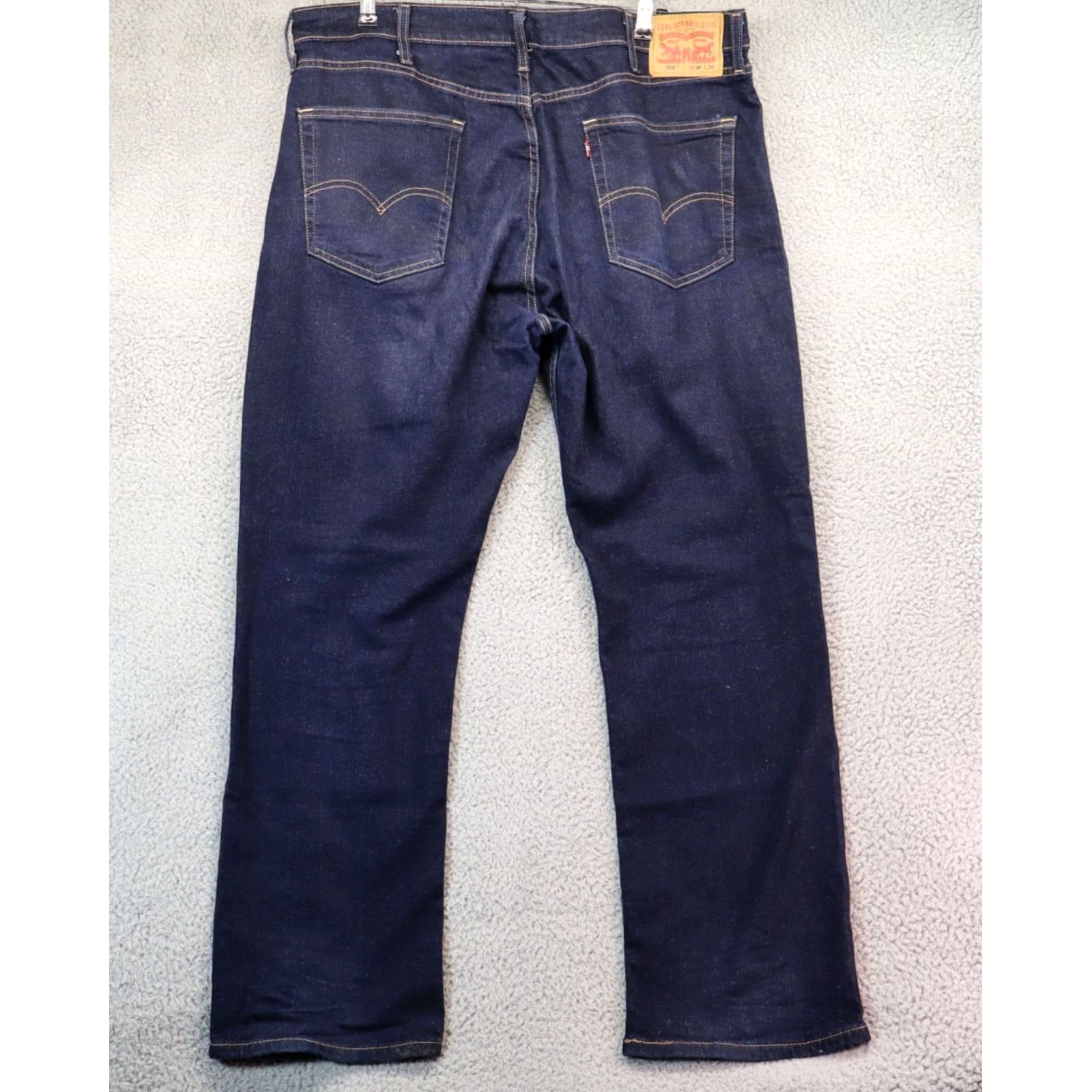 Levi's Levi's 514 Jeans Men Regular Straight 38x30 Denim Blue Medium Wash 5-Pocket Cotton Blend Logo Stretch Classic Vintage: No Size US 38 / EU 54 - 2 Thumbnail