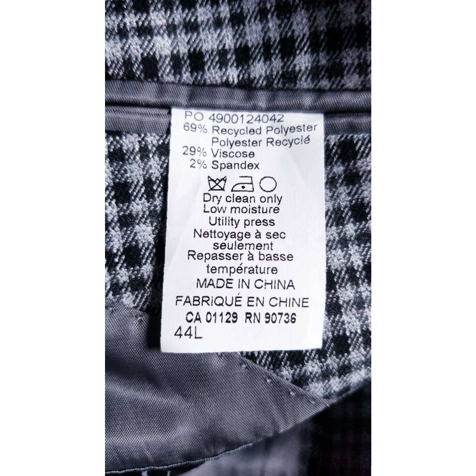 Ralph Lauren Ralph Lauren Sport Coat Jacket Check Tweed 44L Gray Single-Breasted Notch Lapel 4-Season Men Blazer Size 44R - 6 Thumbnail