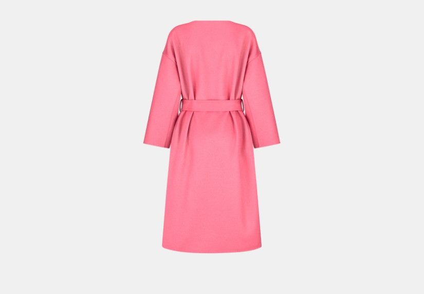 Dior o1w1db10824 Double-Sided Wool-Blend Felt Coat in Pink Size XS / US 0-2 / IT 36-38 - 2 Thumbnail