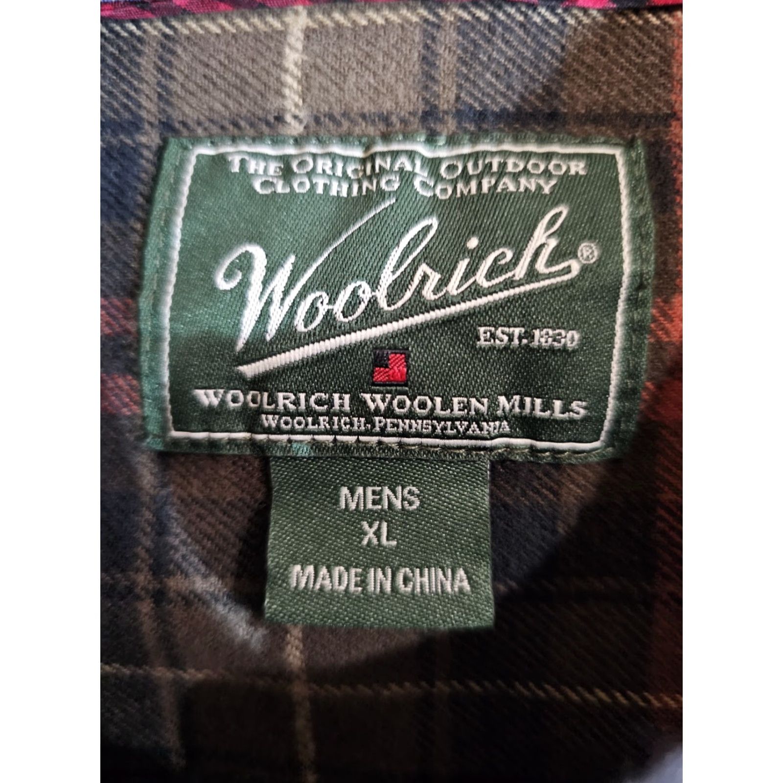 Vintage Woolrich Woolen Mills Button-Up Shirt Mens XL Check Flannel Brown Wool 80%/20% Button-Front Size US XL / EU 56 / 4 - 4 Thumbnail