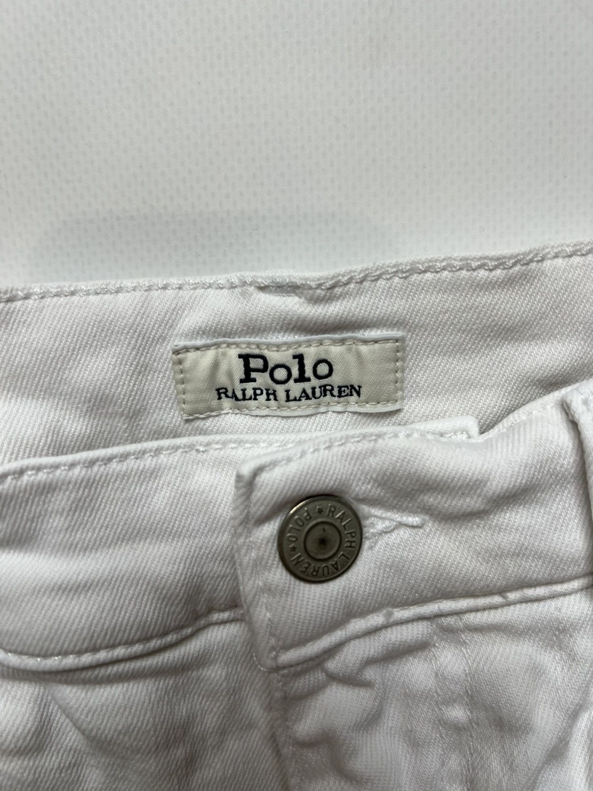 Polo Ralph Lauren Polo Ralph Lauren White Floral Pants Denim Basic Slim Size 30" / US 8 / IT 44 - 4 Thumbnail