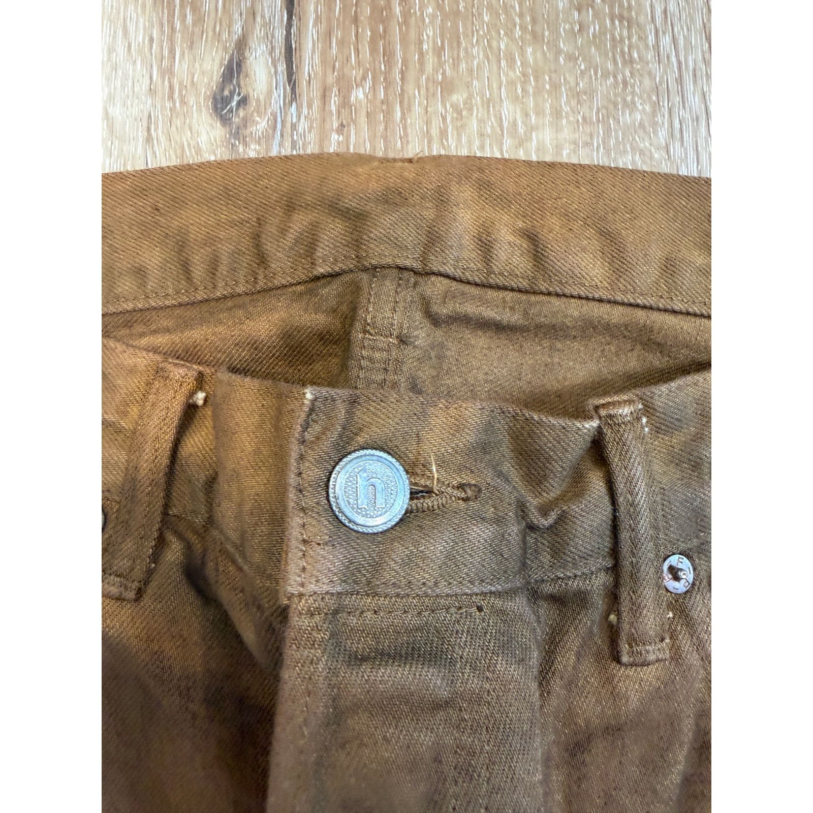 HIDDEN Hidden NY Paint Splatter Jeans Brown Green Logo Size US 34 / EU 50 - 5 Thumbnail
