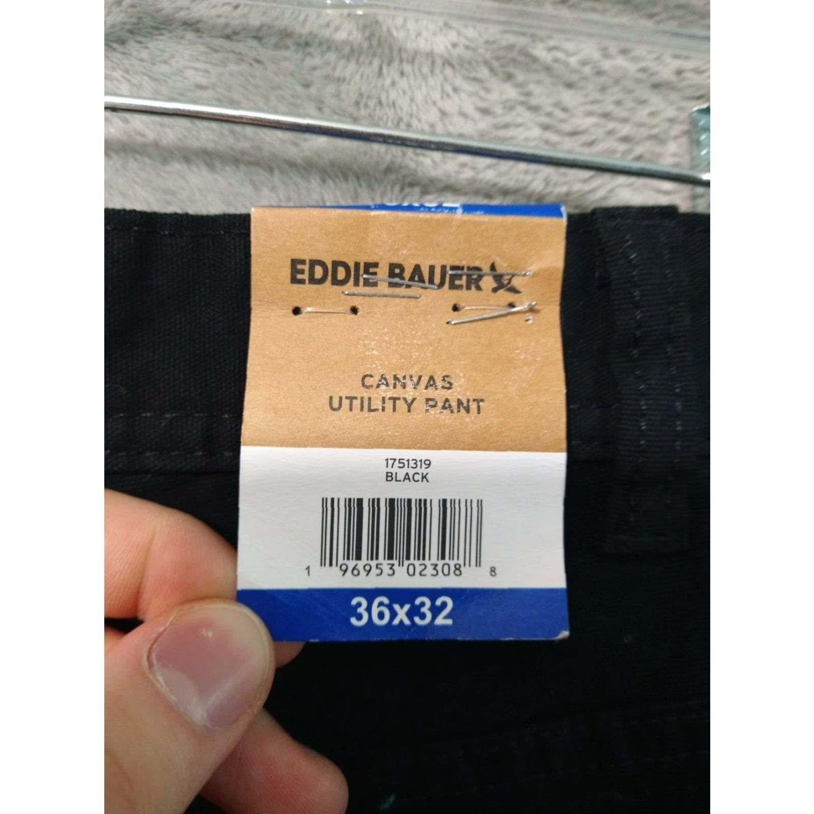 Eddie Bauer Eddie Bauer Pants Mens 36x32 Black Canvas Workwear Straight Pocket(5-Pocket) Regular Size US 36 / EU 52 - 7 Thumbnail