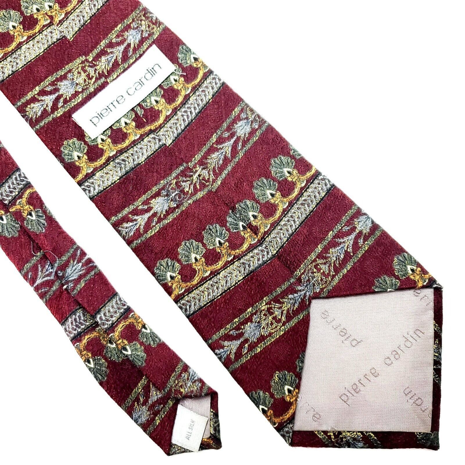Pierre Cardin Pierre Cardin Silk Tie Print Red Wide Size ONE SIZE - 3 Thumbnail