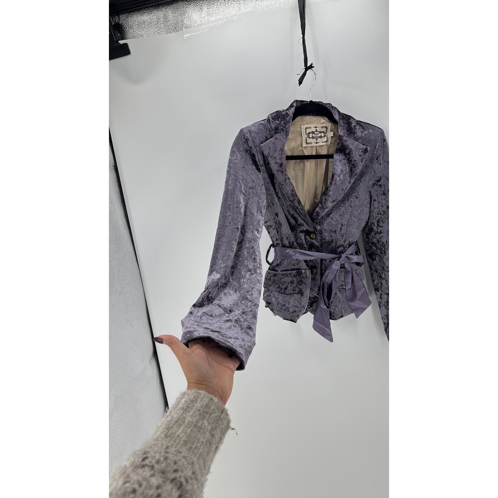 Other Sugar Lips vintage 90s soft purple velvet lined jacket sz S Size S / US 4 / IT 40 - 6 Thumbnail