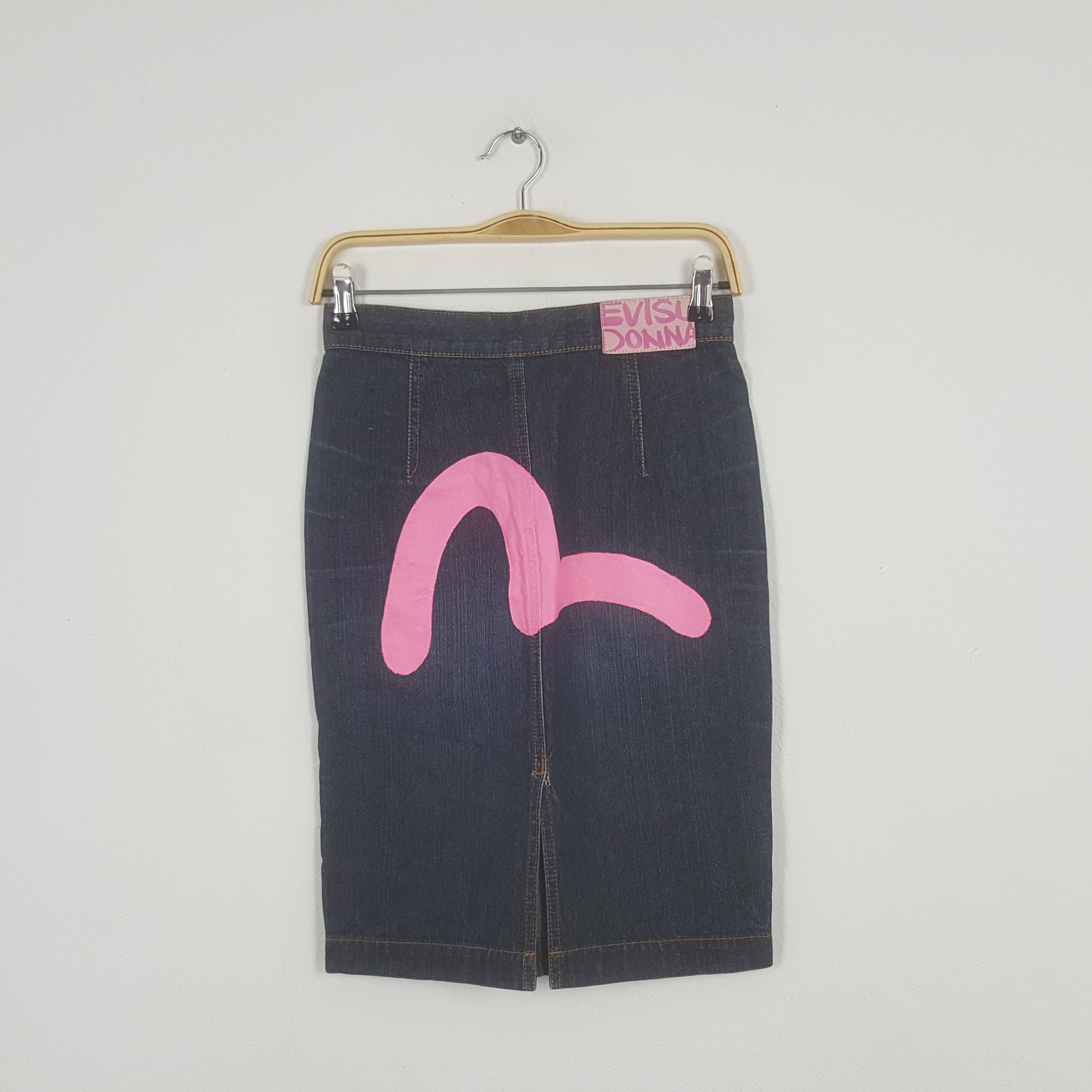 Evisu Vintage Evisu Japanese Brand Daicock Art Denim Skirts Size 25" / US 0 / IT 36 - 1 Thumbnail