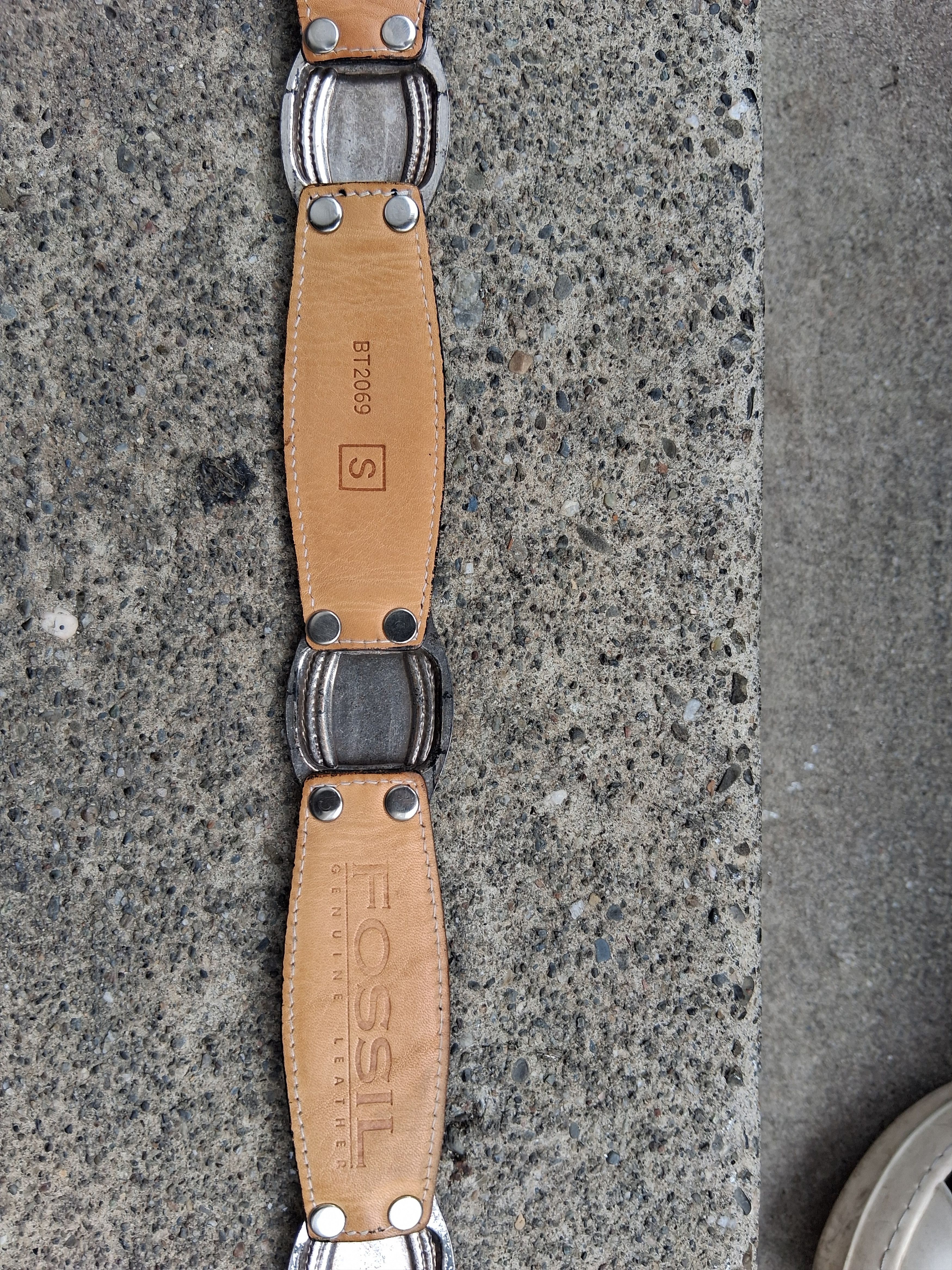 Fossil Fossil Black Leather Concho Belt Unisex GOA kmrii like Size ONE SIZE - 6 Thumbnail