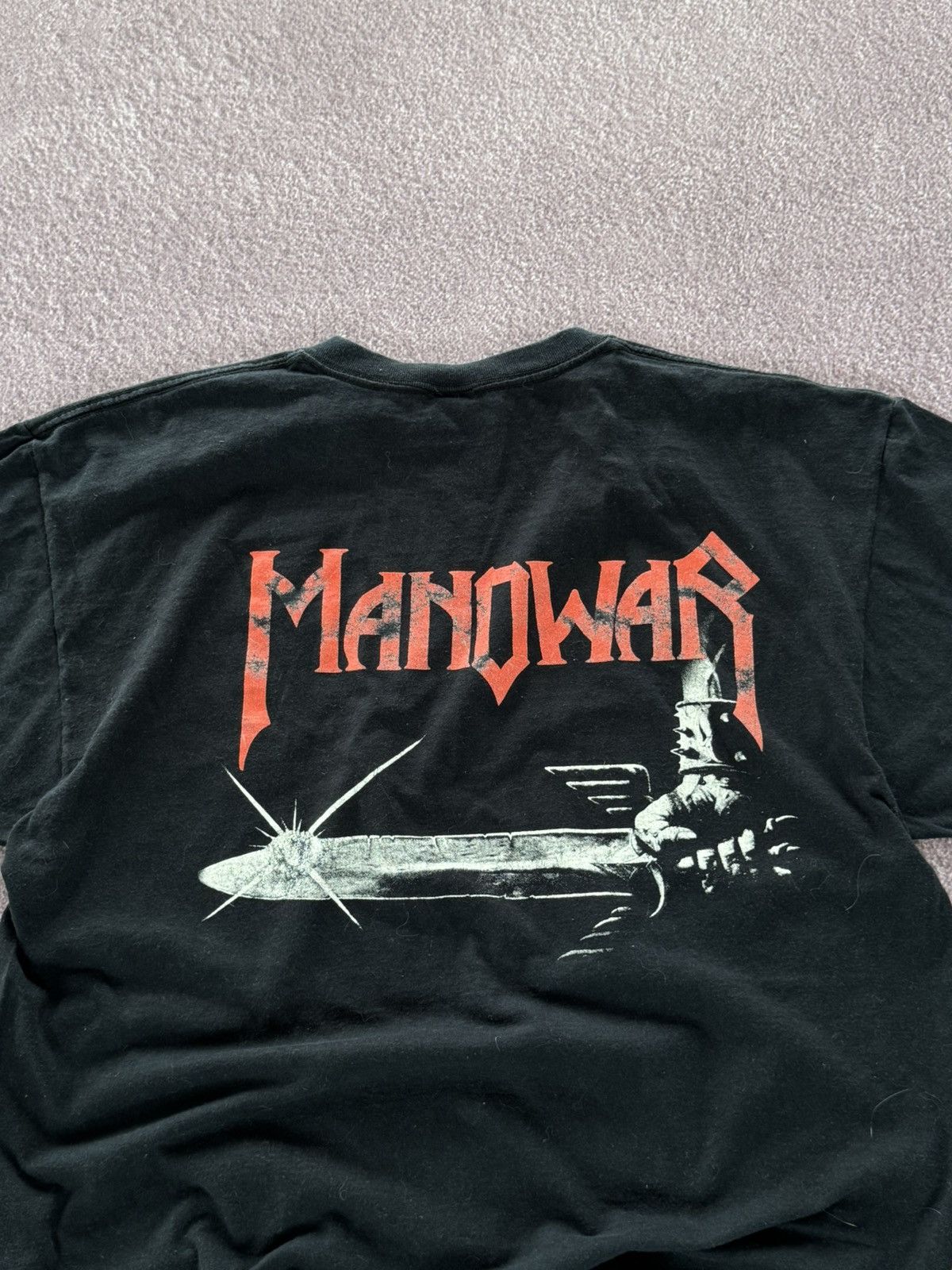 Band Tees Vintage 1990’s Manowar Punk Rock T-Shirt Size US XL / EU 56 / 4 - 8 Thumbnail
