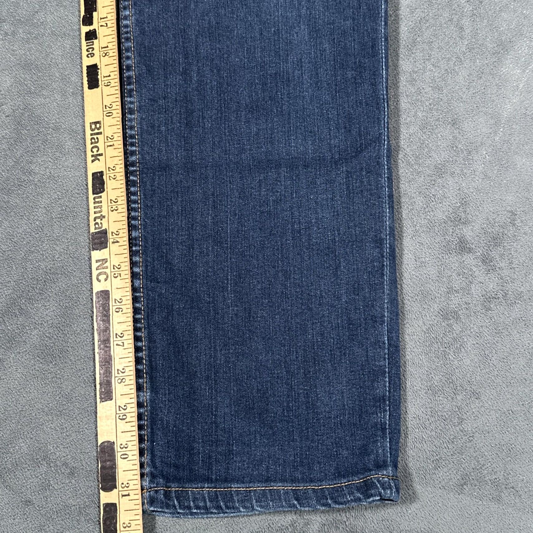 Denime Dearborn Denim Jeans Mens 35x32 Blue Tailored Fit Stretch Straight Leg Made USA Size US 35 - 6 Thumbnail