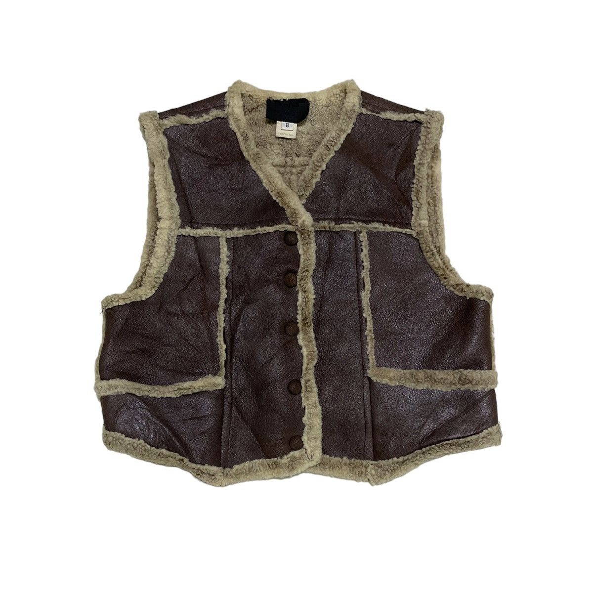 Anna Sui Leather Shearling Vest