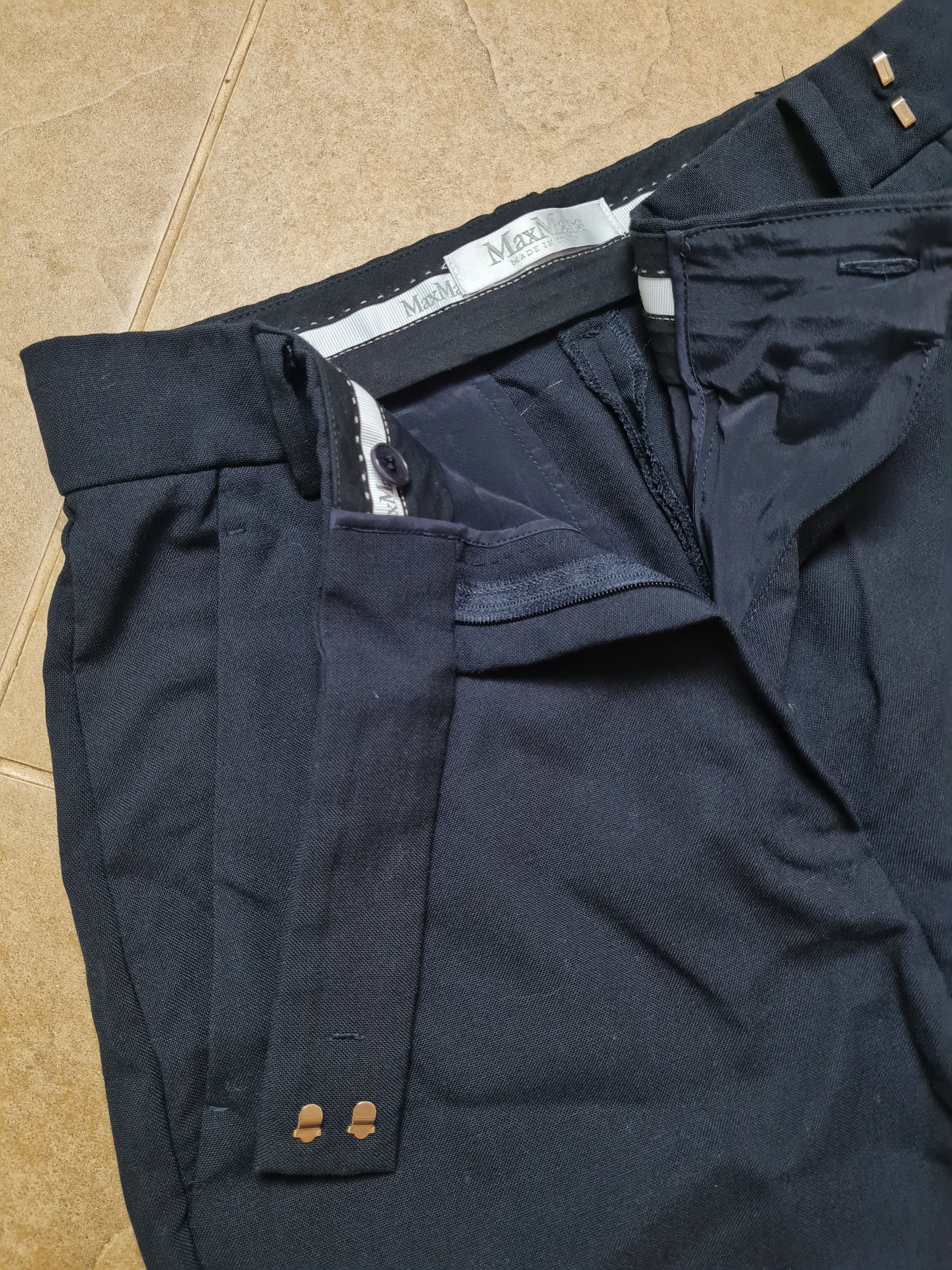Max Mara Vintage rare Wool Lana pants MaxMara Trousers Womens Size 25" / US 0 / IT 36 - 14 Thumbnail