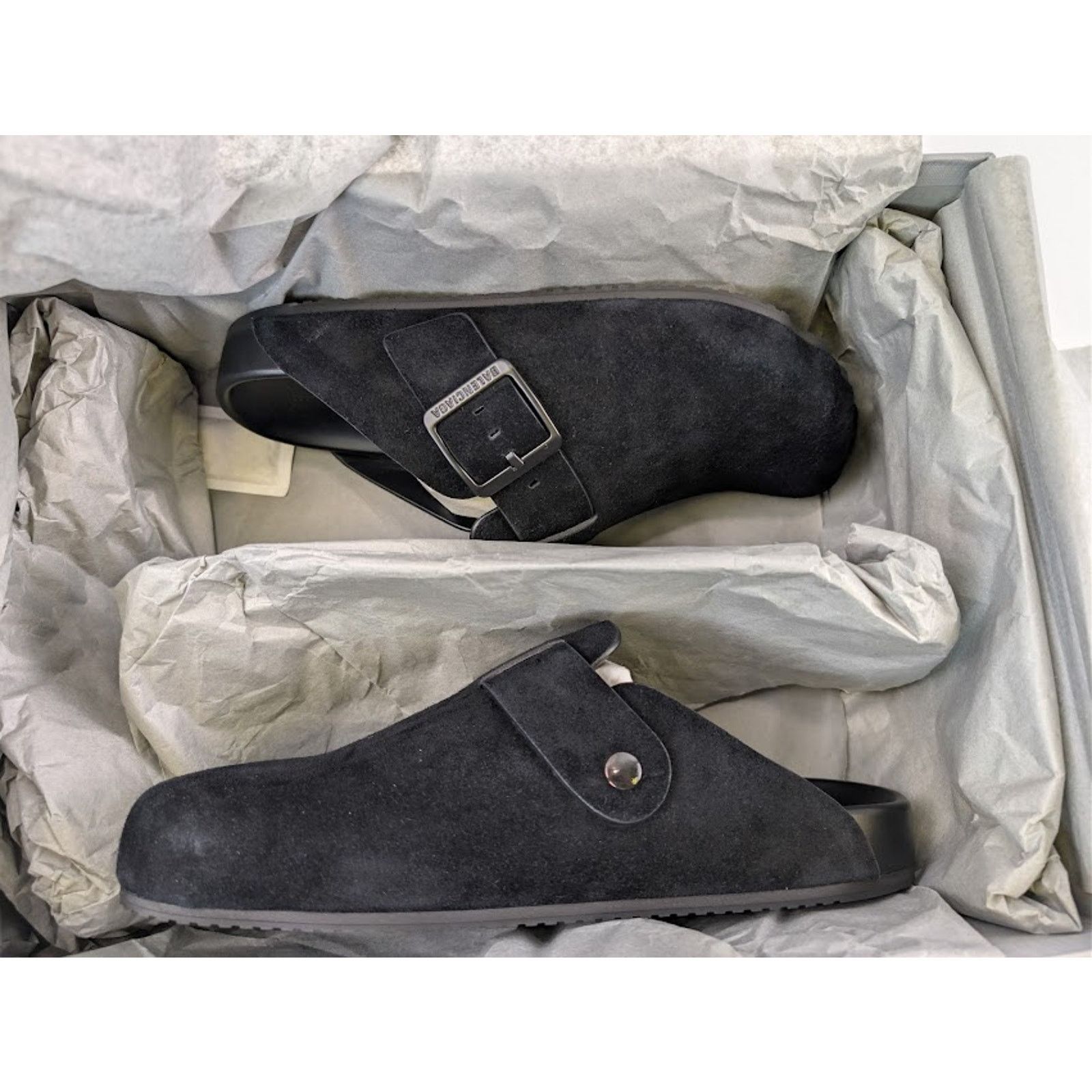 Balenciaga o1rshd1 Sunday Mule Slip On Sandals in Black Size US 12 / EU 45 - 22 Thumbnail