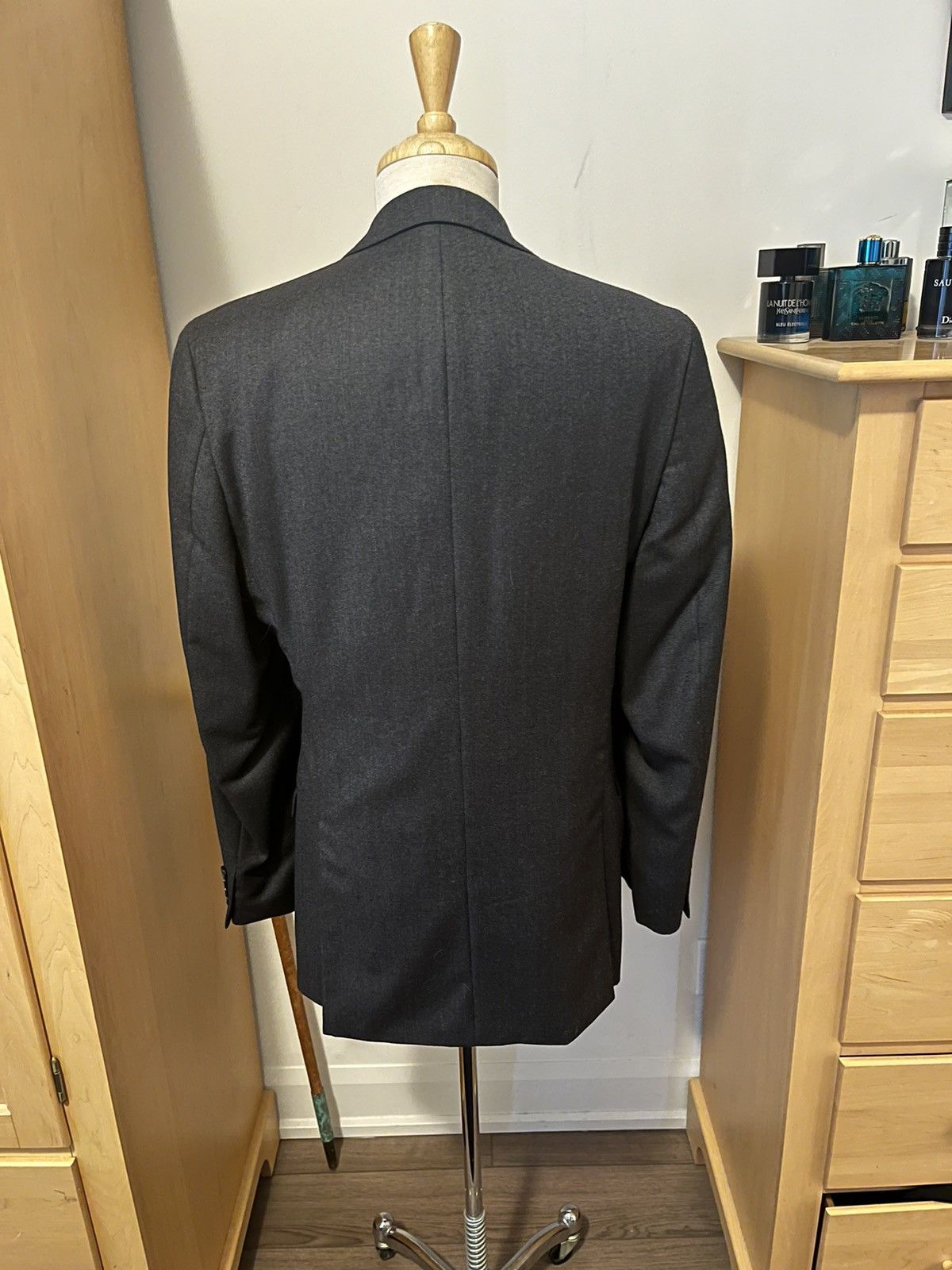 Calvin Klein Calvin Klein Gray Flannel Suit 100% Wool 2-Piece 40L Size 40L - 4 Thumbnail