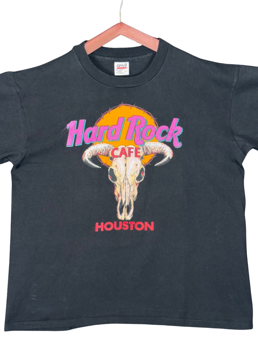 vtg Hard Rock Cafe Houston USA Anvil Texas Longhorn Tee image 6