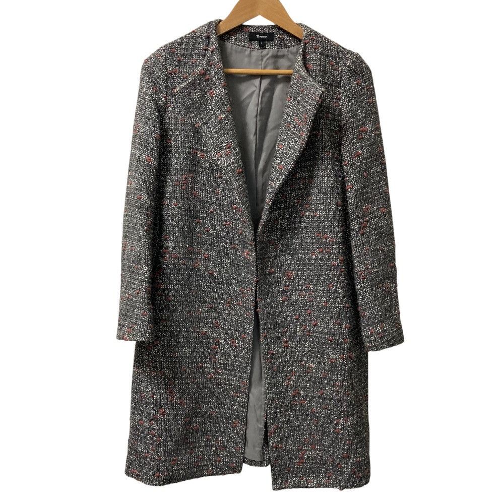 Theory Theory theory LOOP TWEED CREWNECK COAT Others Outerwear DUTY FREE for USA Size ONE SIZE - 1 Thumbnail