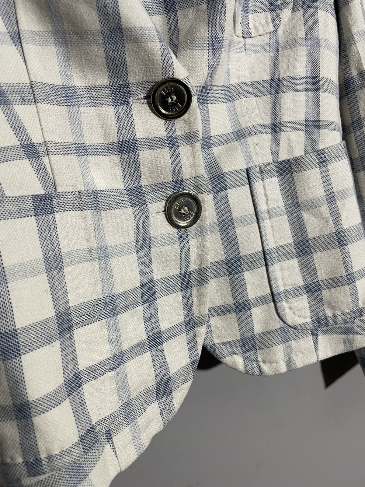 DAKS Daks London Check Pattern Cotton Blazer Size M / US 6-8 / IT 42-44 - 4 Thumbnail