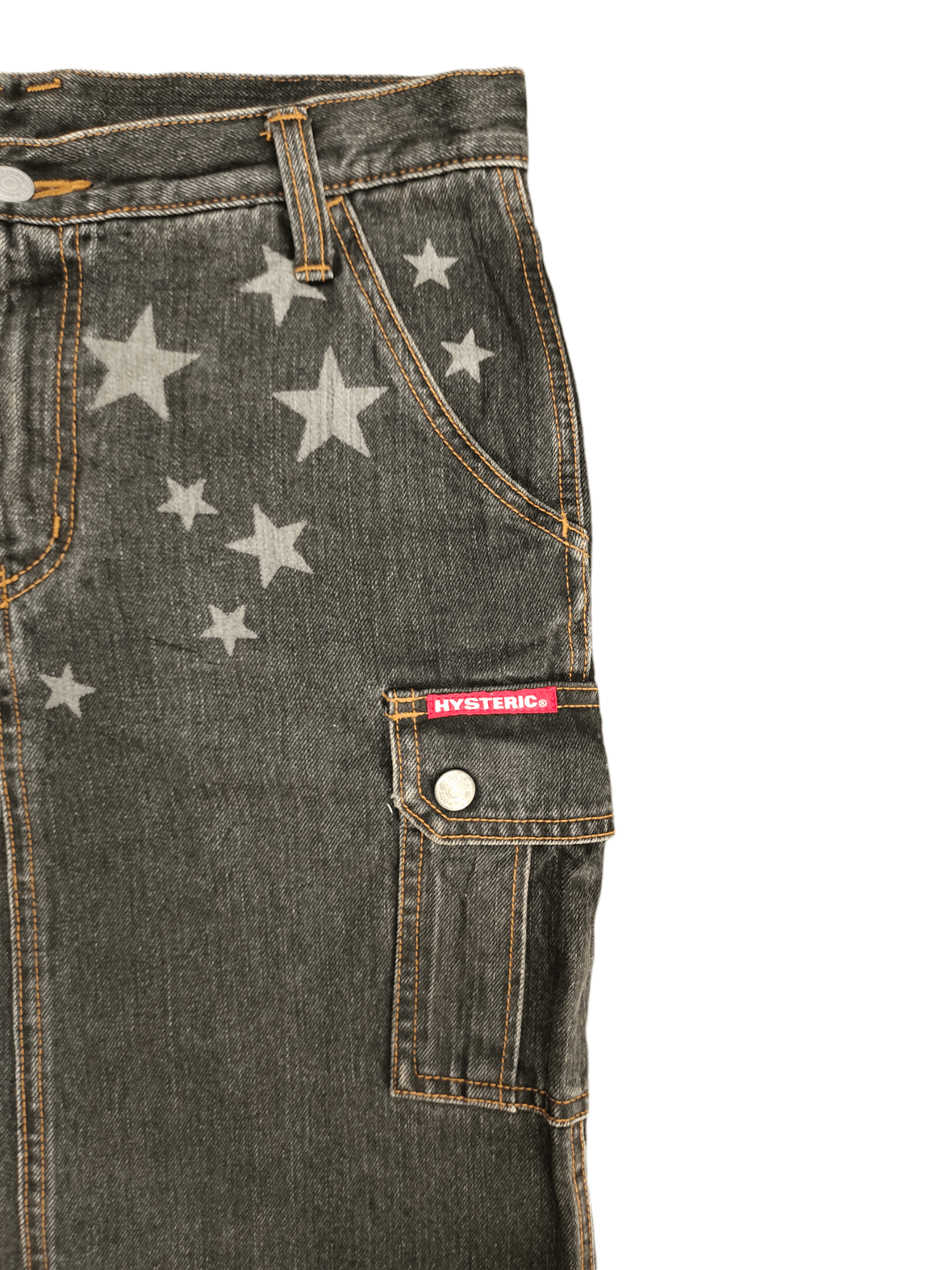 Hysteric Glamour Vintage 90s Hysteric Glamour Stars Cargo Denim Skirt Size 31" - 3 Thumbnail