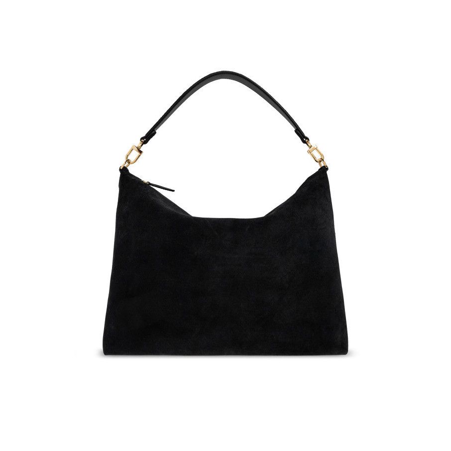 Toteme TOTEME Bevel Black Suede Shoulder Bag New & Authentic Size ONE SIZE - 1 Thumbnail