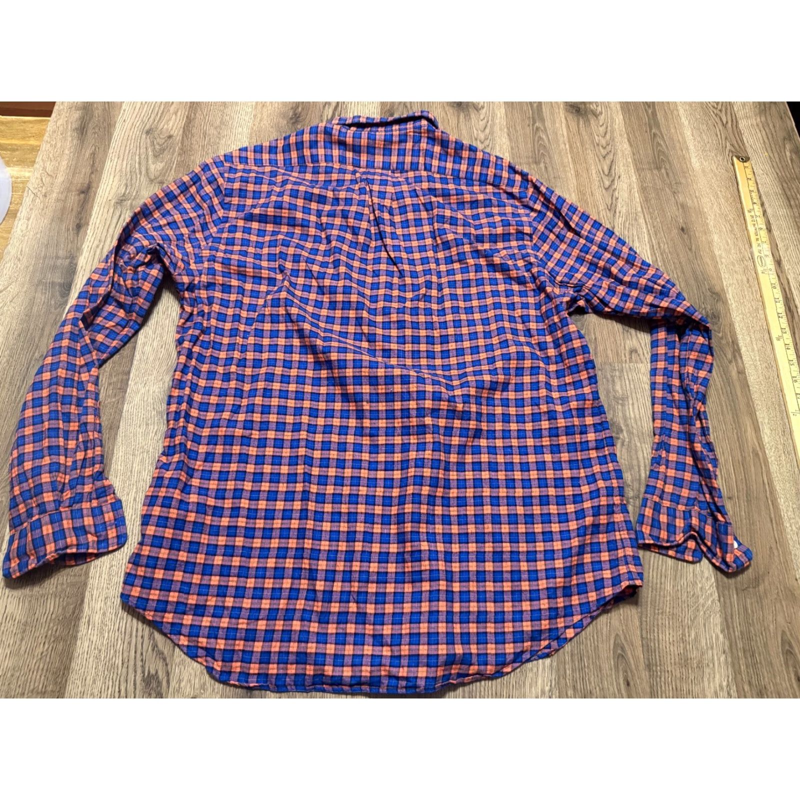 Ralph Lauren Ralph Lauren Shirt Men's Large Red Orange Purple Plaid Long Sleeve Button-Up Size US L / EU 52-54 / 3 - 2 Thumbnail