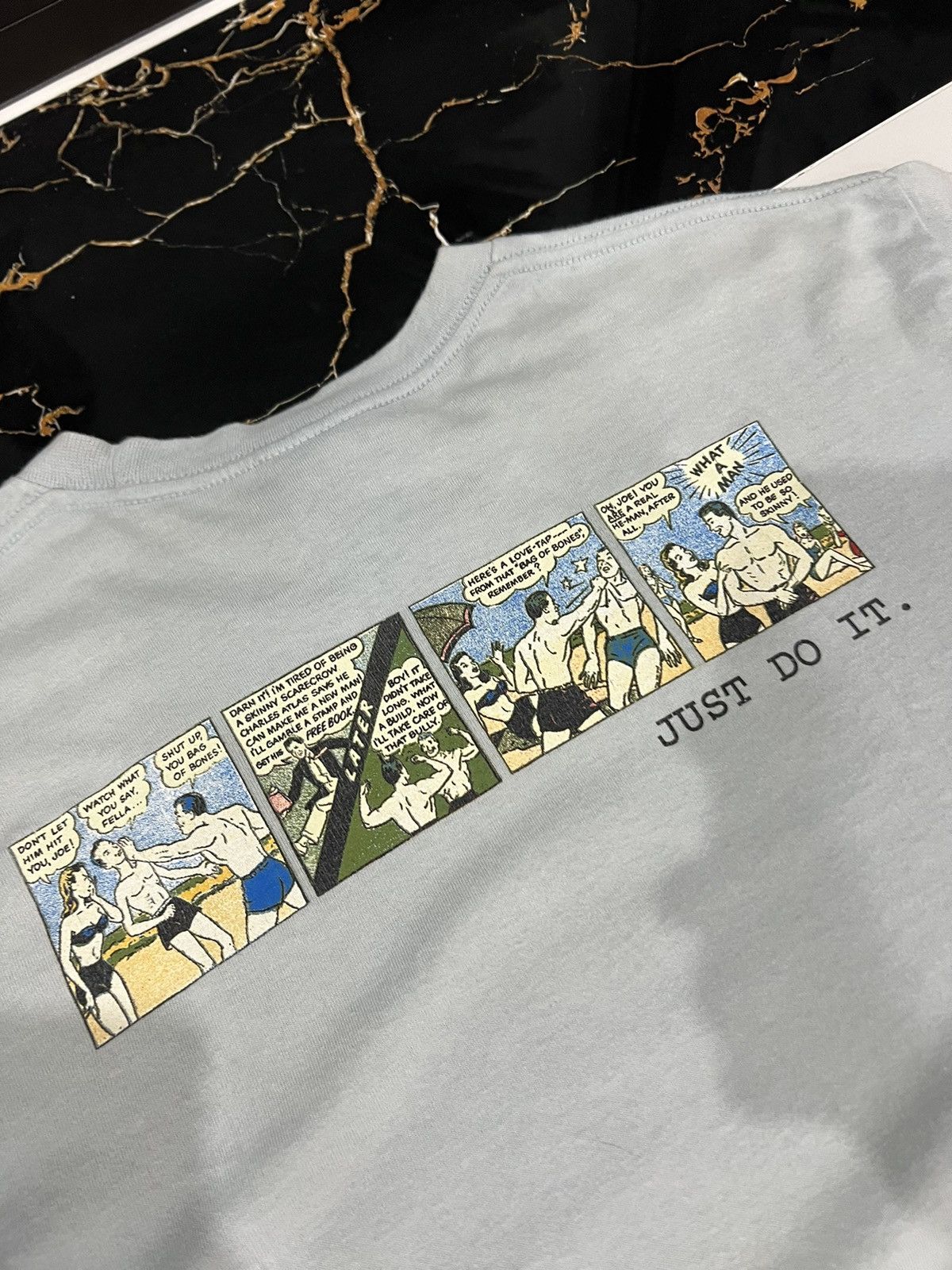 Nike × Vintage 90’s NIKE COMICS HEY SKINNY RARE Y2K TEE SWOOSH LOGO RETRO Size US S / EU 44-46 / 1 - 7 Thumbnail