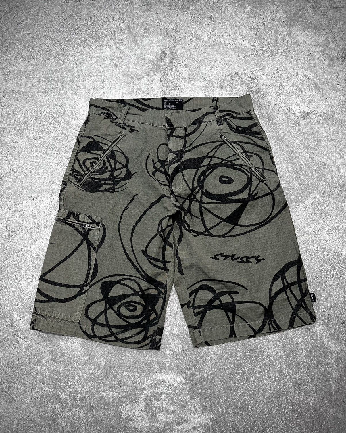 Stussy Vintage Stussy X Futura Laboratory Cargo Pants Size US 33 - 1 Thumbnail