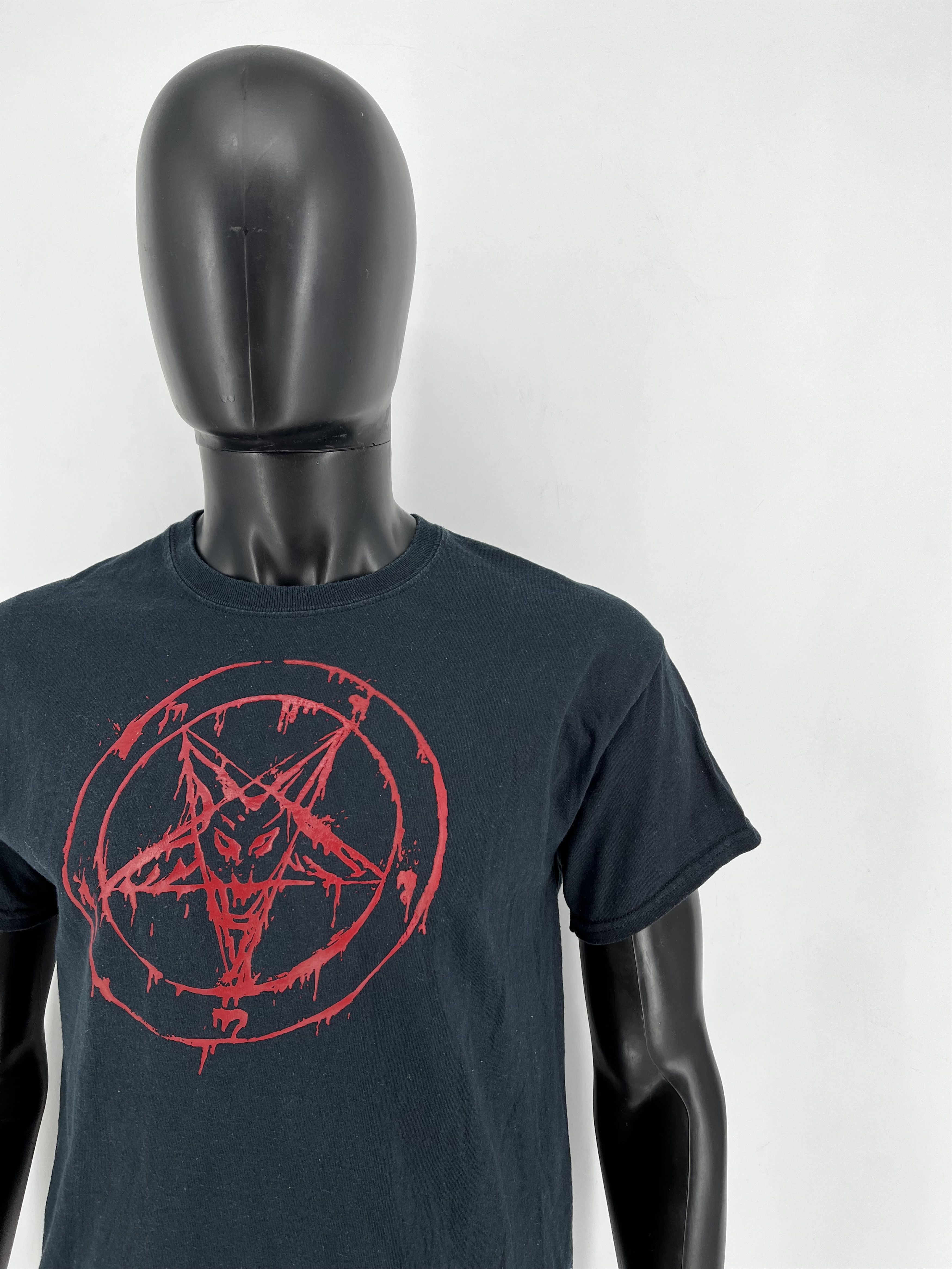 Band Tees Pentagram Punk Occult Gothic Satan Metal Baphomet Satanic Size US M / EU 48-50 / 2 - 7 Thumbnail