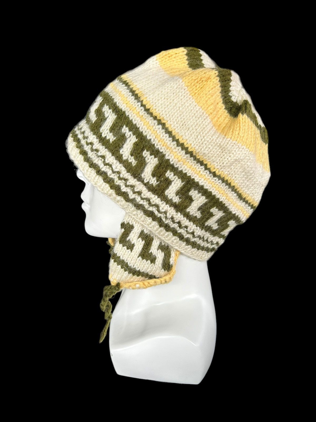 Japanese Brand × Kapital × Vintage Crochet Knitted Handmade Big Beanie Hats Rare☠️☠️ Size ONE SIZE - 3 Thumbnail