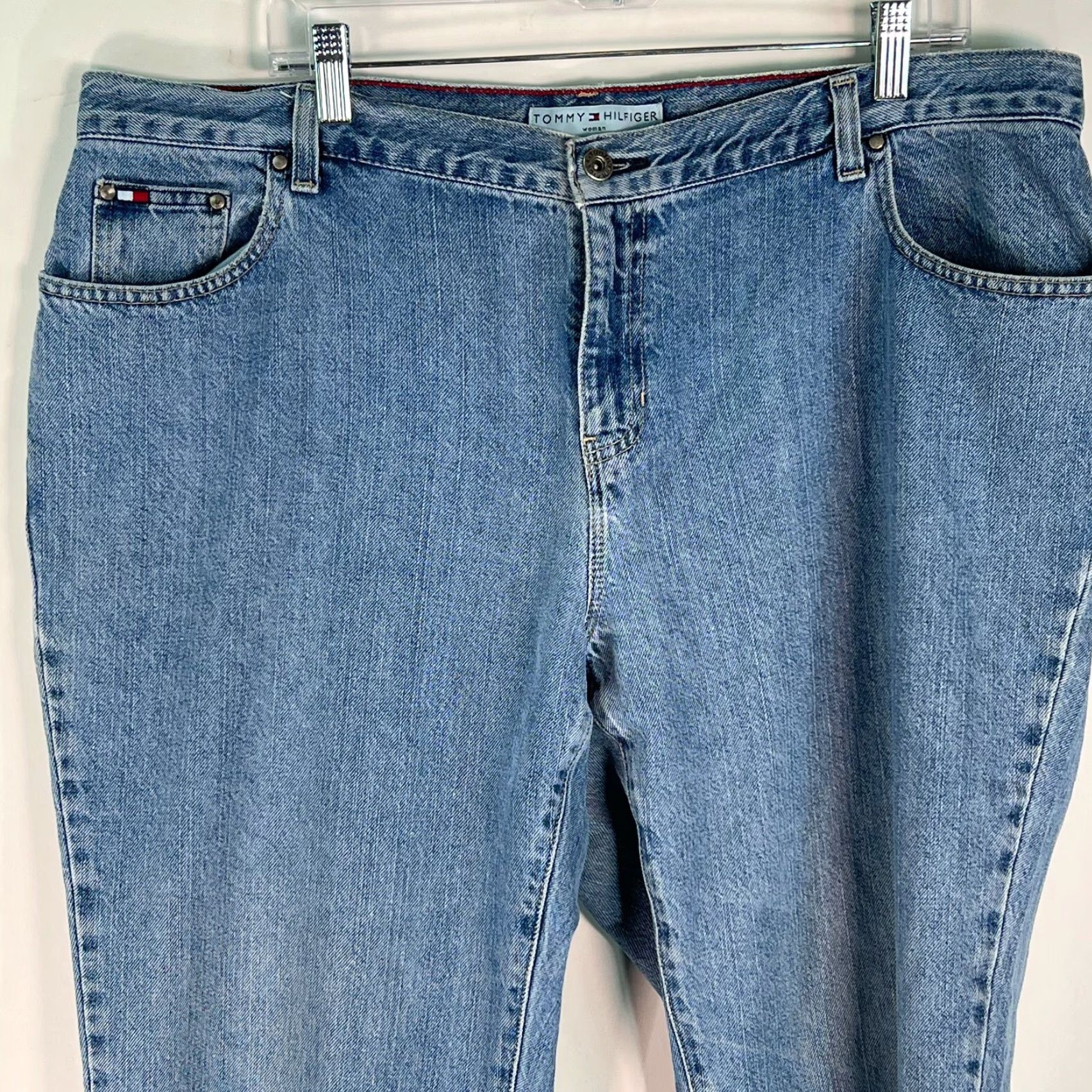 Tommy Hilfiger Tommy Hilfiger Womens Regular Fit Mid Rise Denim Blue Cropped Jeans Size 16 Size 38" / US 16 / IT 52 - 3 Thumbnail