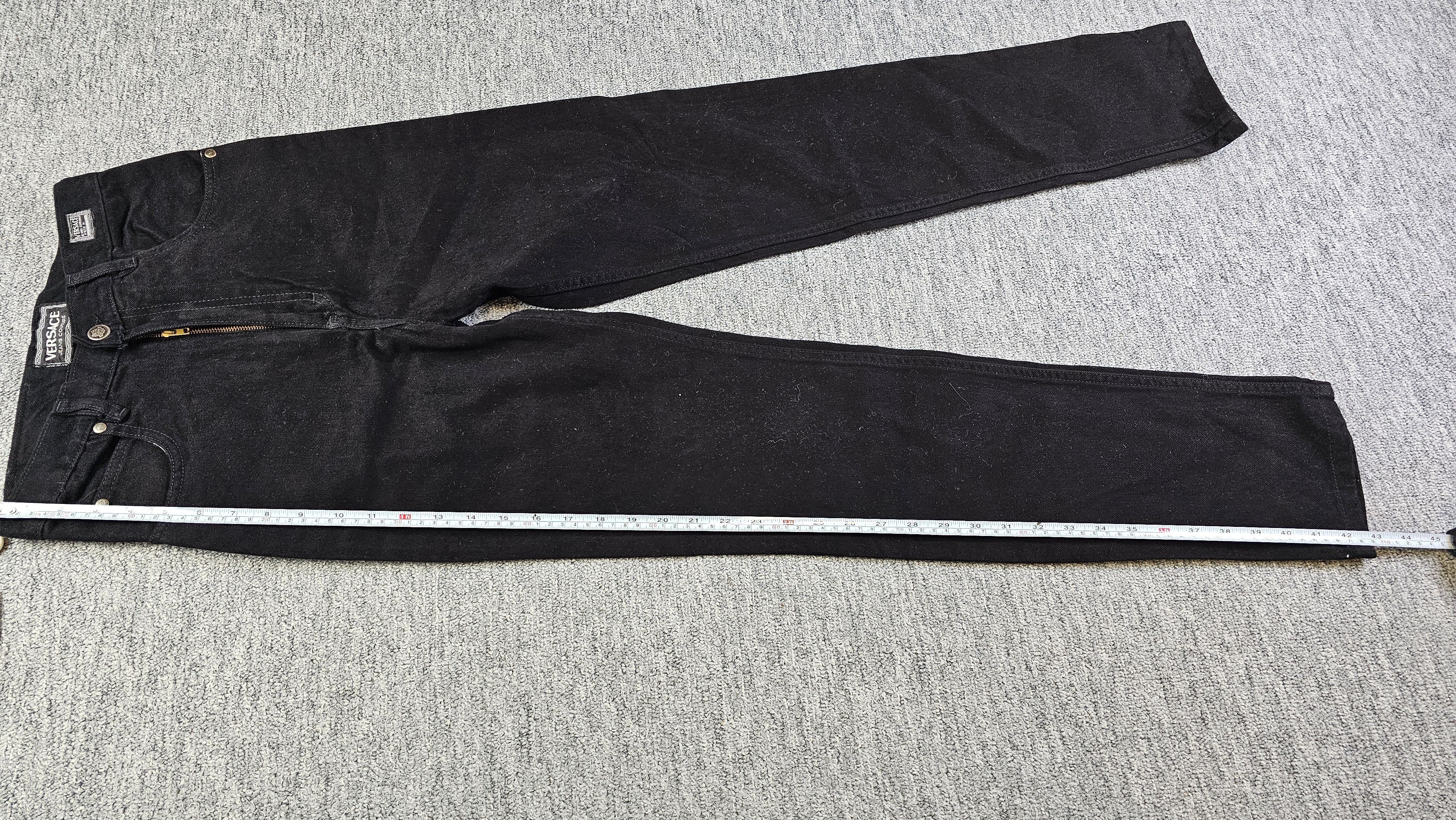 Versace Jeans Couture Versace Jeans Couture 90s Black Straight High Rise NWT W26 Size 26" / US 2 / IT 38 - 15 Thumbnail