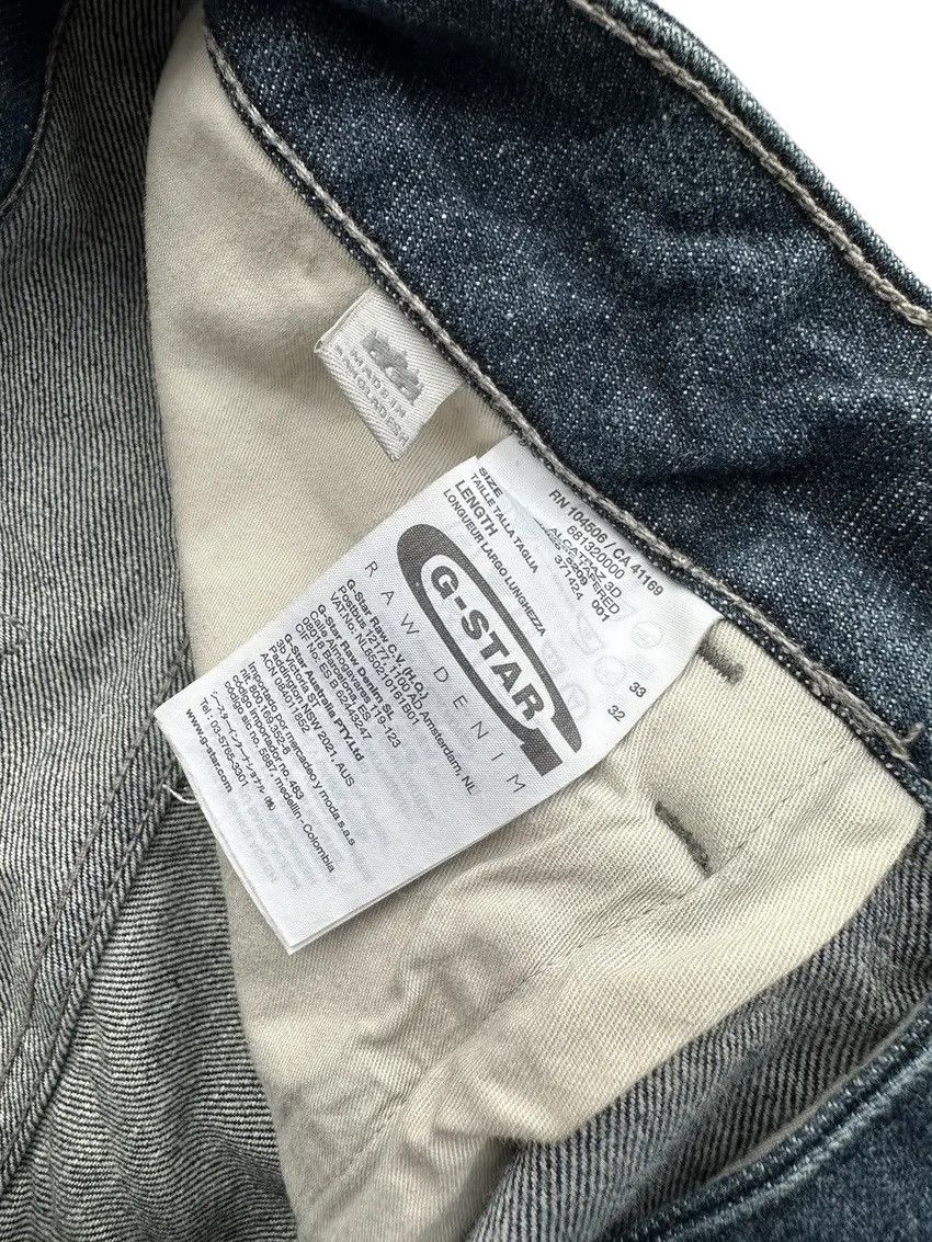 G-Star × Vintage Vintage G Star Raw Alcatraz 3D Tapered BuckleBack Jeans Size US 33 - 13 Thumbnail