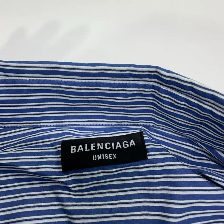 Balenciaga Balenciaga Balenciaga Blue Striped Long Sleeve Shirt -2507 Size US XS / EU 42 / 0 - 6 Thumbnail