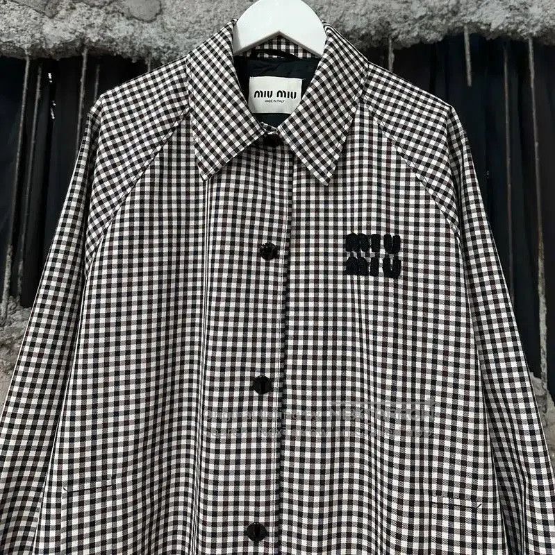 Miu Miu Miu Miu Checked Logo Women’s Jacket . Size XXS / US 00 / IT 34 - 3 Thumbnail