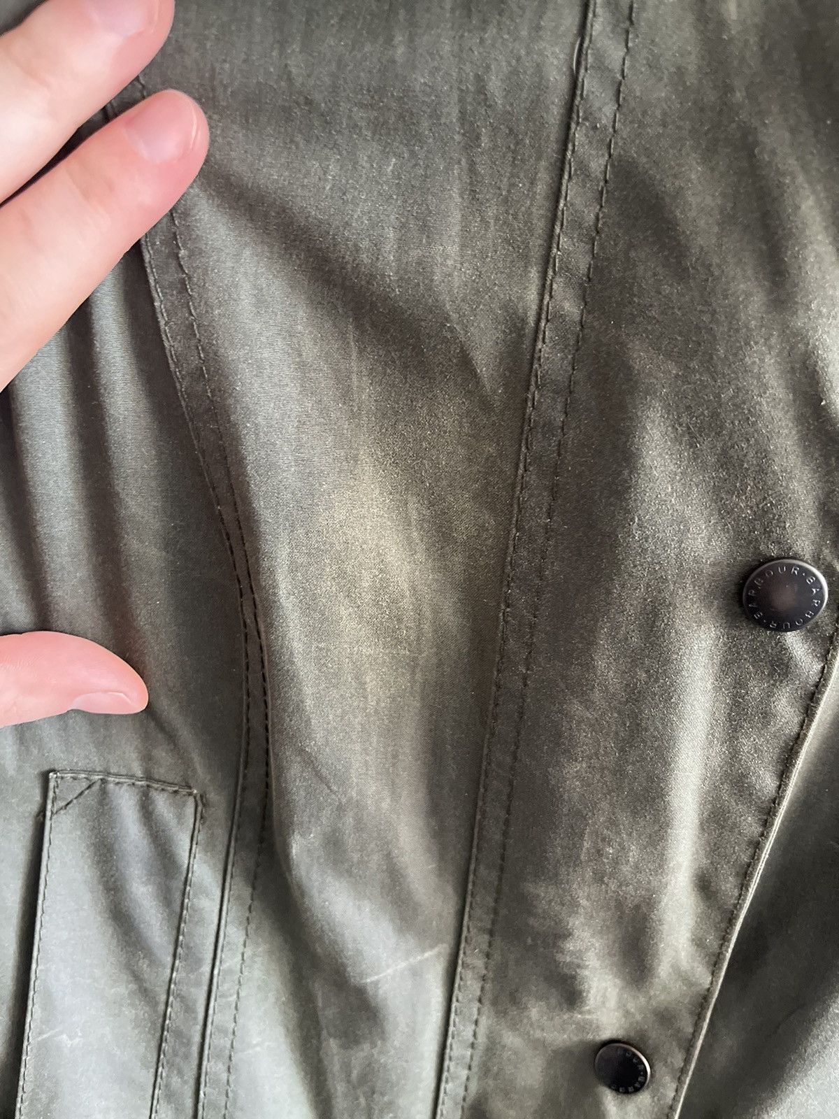 Barbour Barbour Waxed Olive Green Jacket Size M / US 6-8 / IT 42-44 - 2 Thumbnail