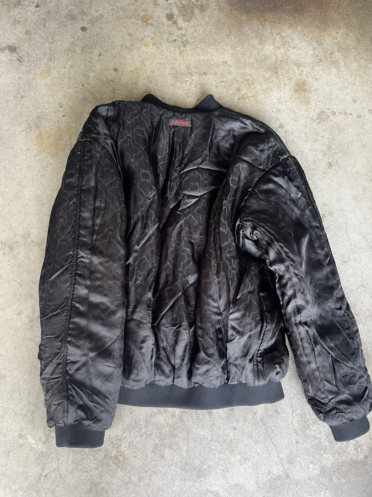 Lu'u Dan Reversible Faux Leather Bomber Jacket Black