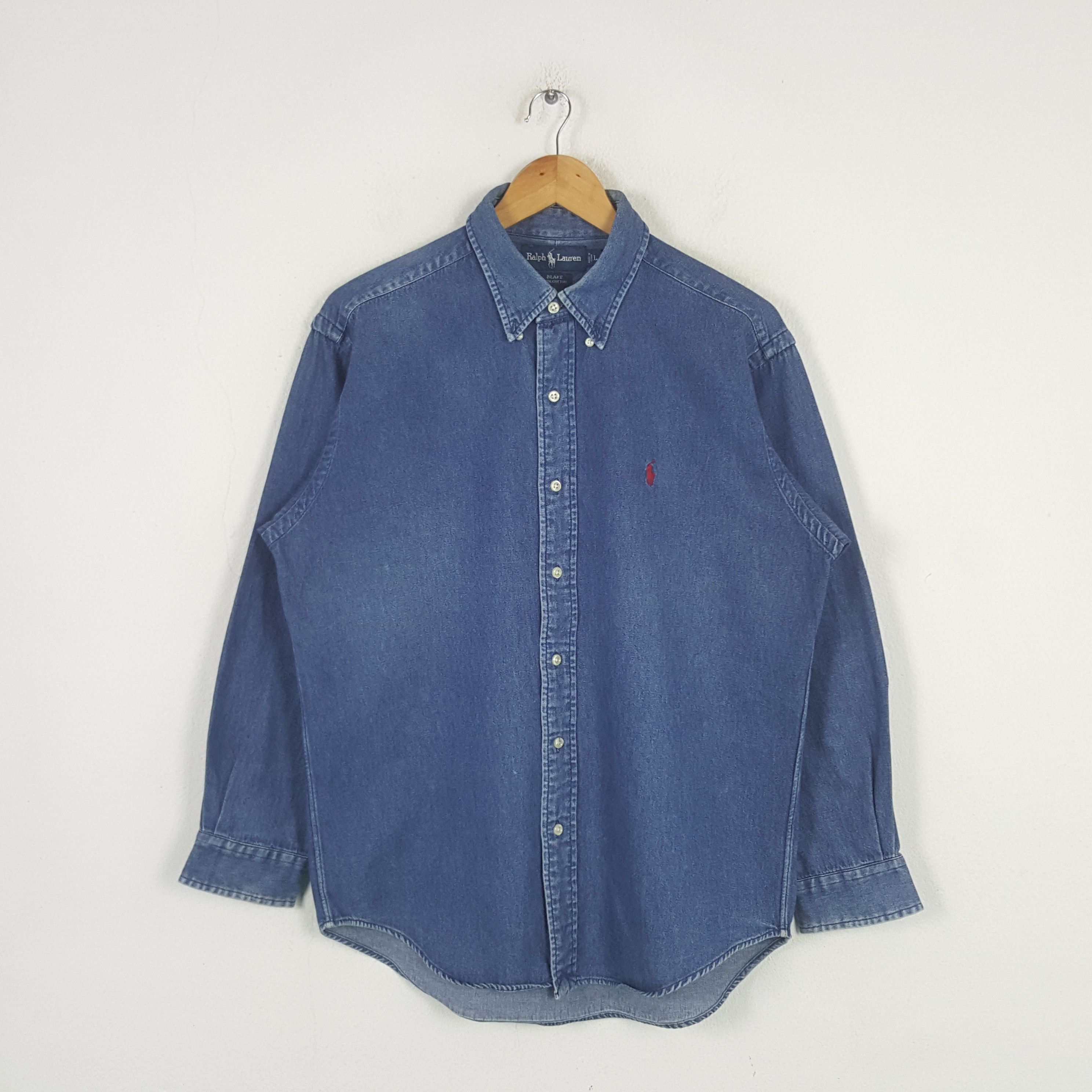 Ralph Lauren Vintage Ralph Lauren American Brand Denim Shirt Button Up 31 Size US XL / EU 56 / 4 - 1 Thumbnail