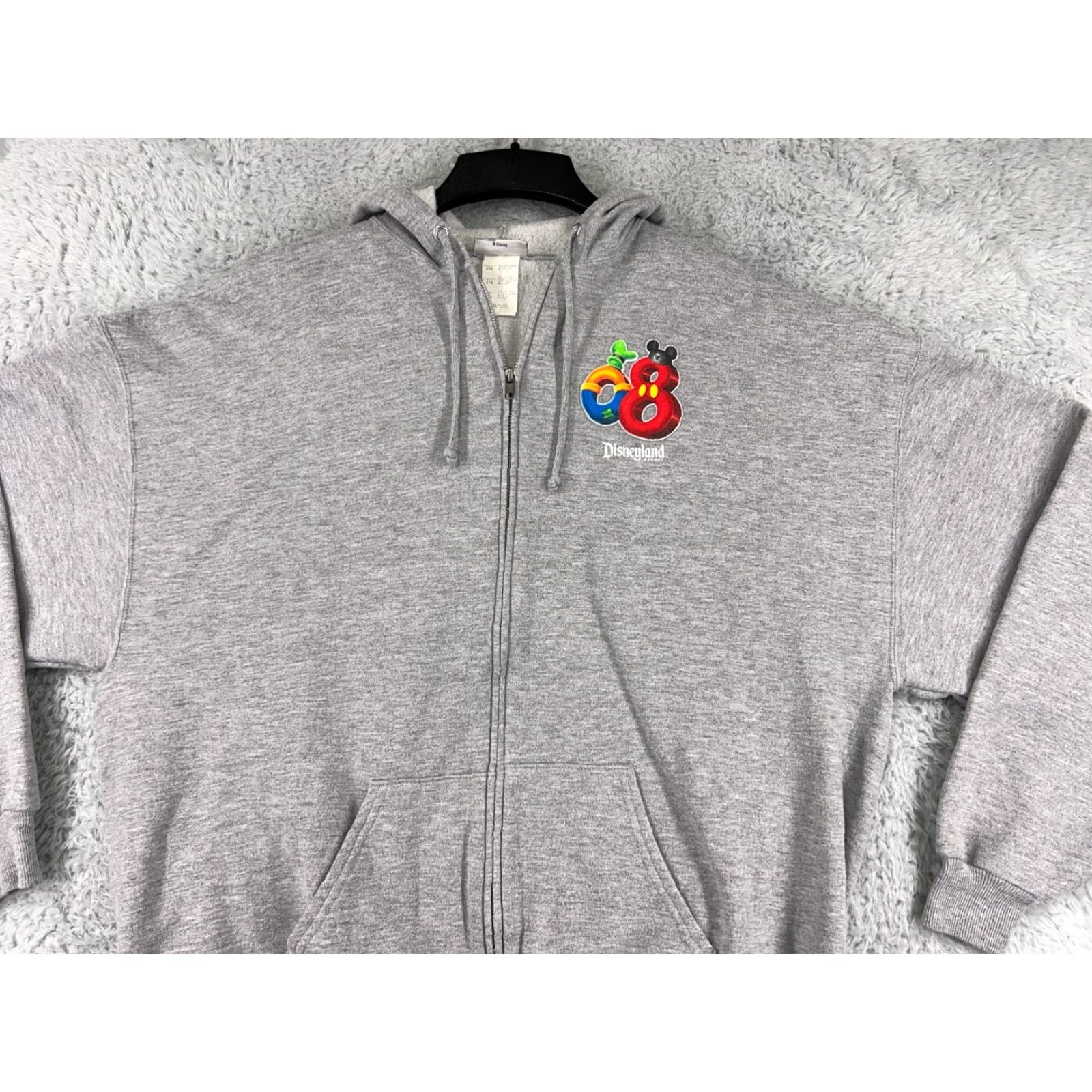 Disney Disney Hoodie Womens 2XL Gray Full Zip Pockets Mickey Donald Goofy Pluto Cartoon Logo Shirt History 2008 Resort Outdoors Mens Woman Girls Size XXL / US 16-18 / IT 52-54 - 4 Thumbnail