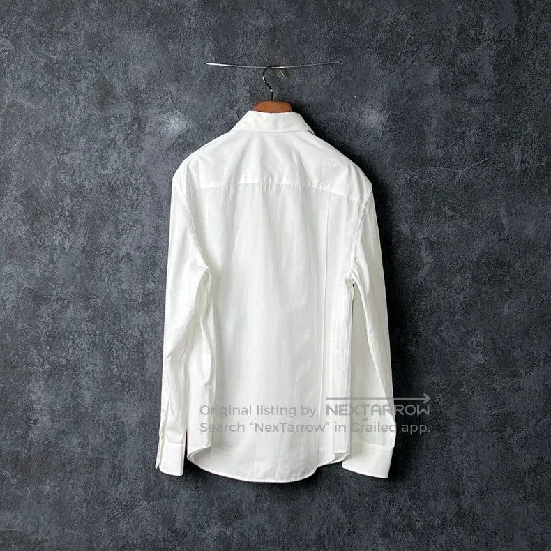 Versace Versace White cotton long-sleeved shirt Size US S / EU 44-46 / 1 - 2 Thumbnail