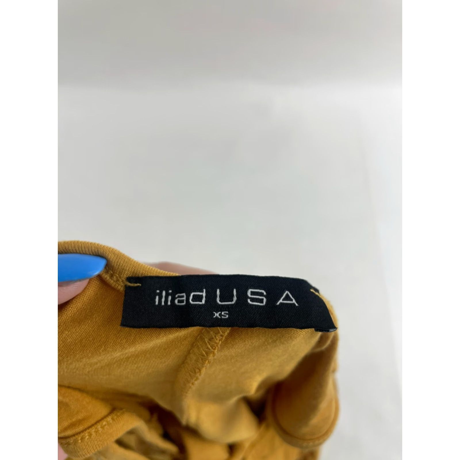Vintage Iliad USA Dress Women XS Mustard Knee Length Cold Shoulder Long Sleeve Size XS / US 0-2 / IT 36-38 - 6 Thumbnail