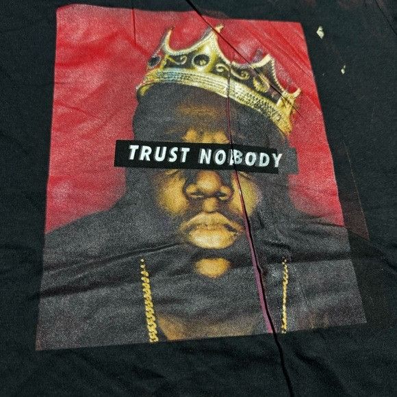 Designer × Urban Outfitters NEW THE NOTORIOUS B.I.G TRUST NOBODY BLACK T-SHIRT SZ SMALL Size US S / EU 44-46 / 1 - 3 Thumbnail