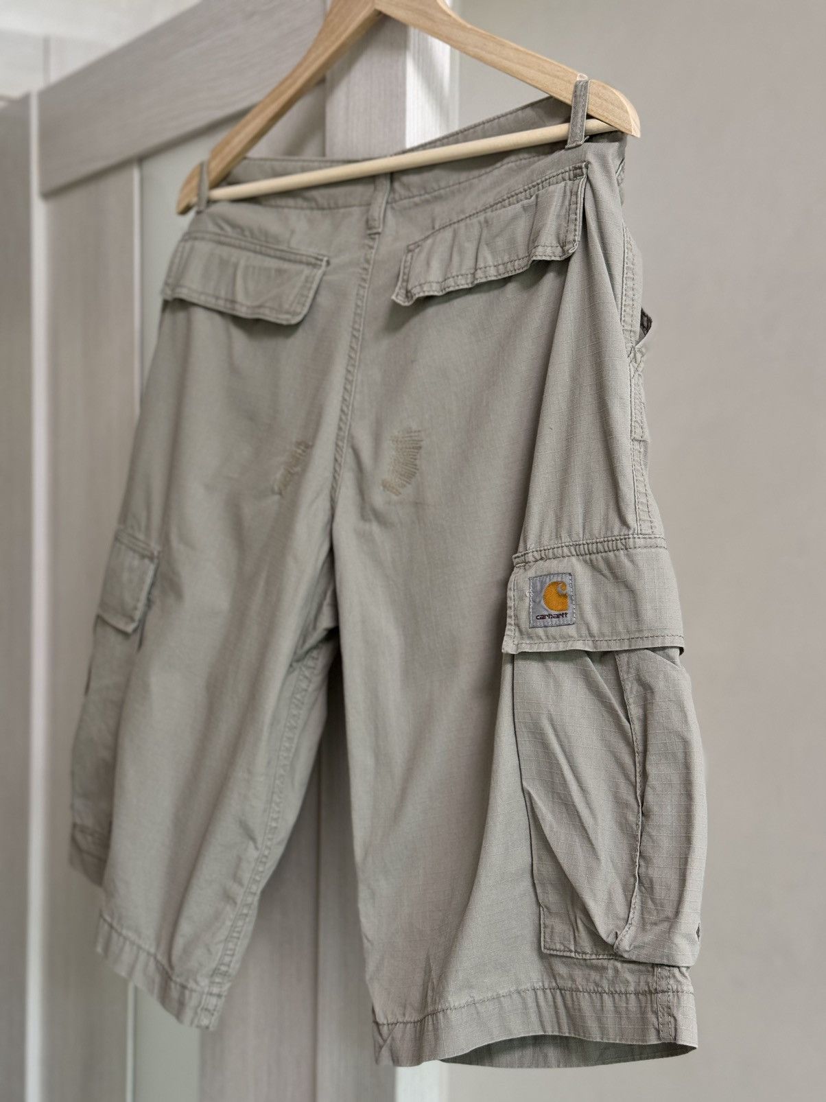 Other Carhartt Shorts Carpenter cargo faded Work Shorts Y2K Size US 32 / EU 48 - 6 Thumbnail