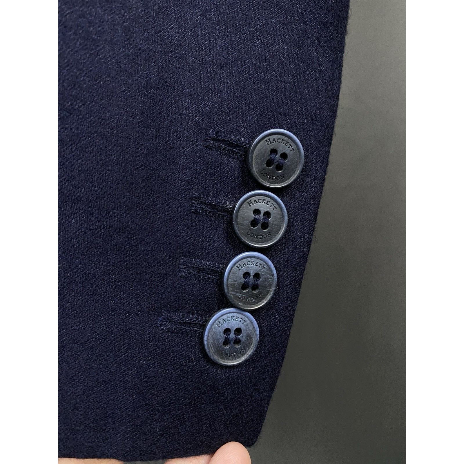 Hackett MINT! Hackett London Men's Blue Twill Wool Blazer Sportcoat Size 42R - 5 Thumbnail
