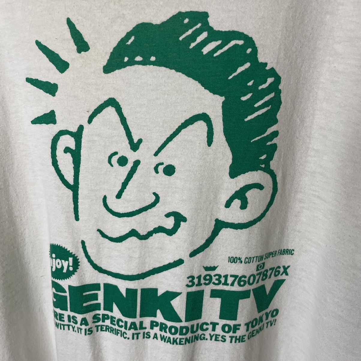 Vintage 1990s Genki TV Japanese TV Series Promo T Shirt Size US XL / EU 56 / 4 - 2 Thumbnail