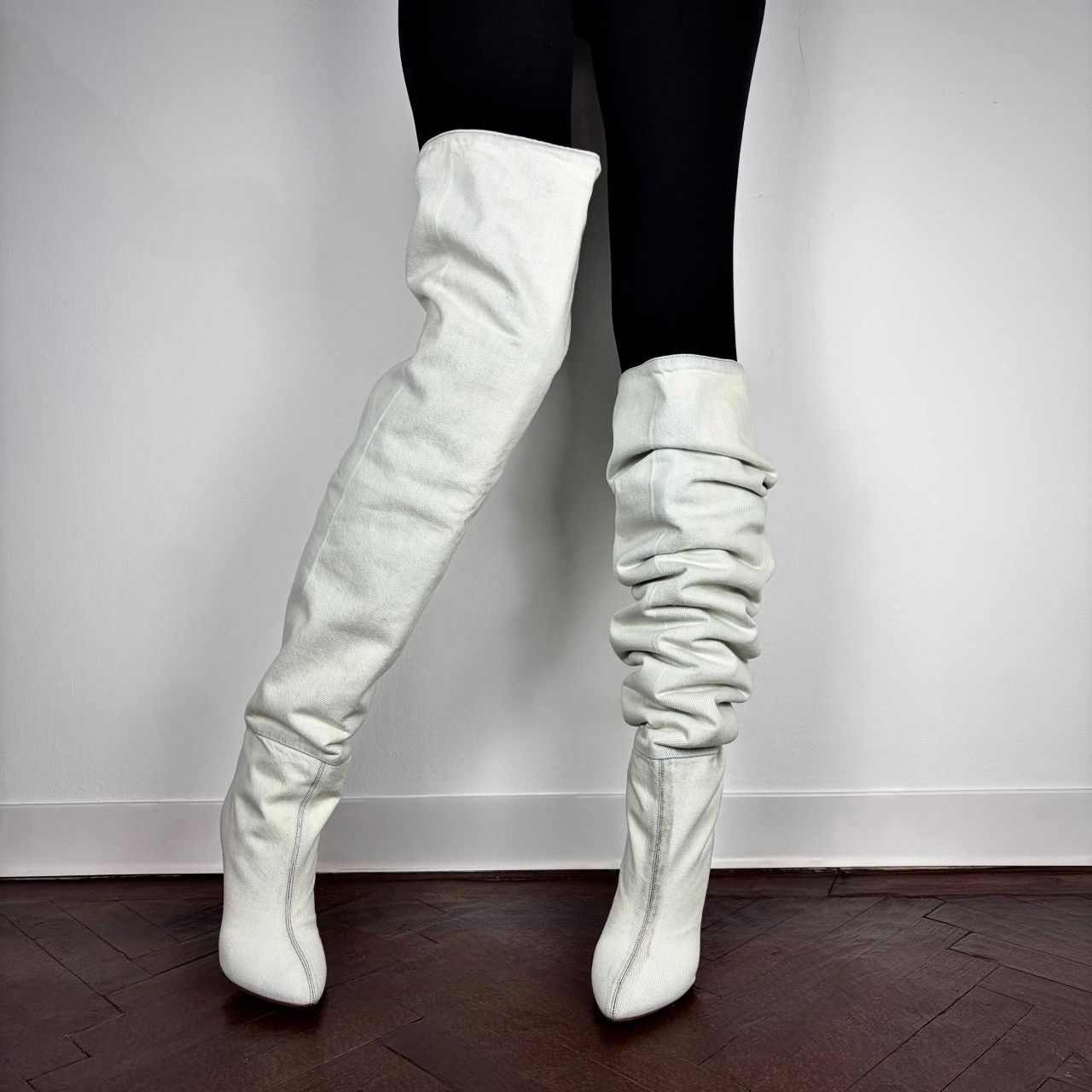 Yeezy 2016 Kanye West's YEEZY Season 4 bleached denim boots Size US 8 / IT 38 - 2 Thumbnail