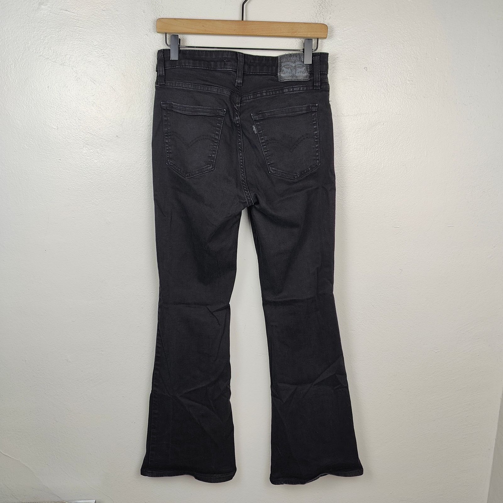 Levi's Levi's 726 High Rise Flare Jeans Womens 30 Black Wash Size 30" / US 8 / IT 44 - 6 Thumbnail