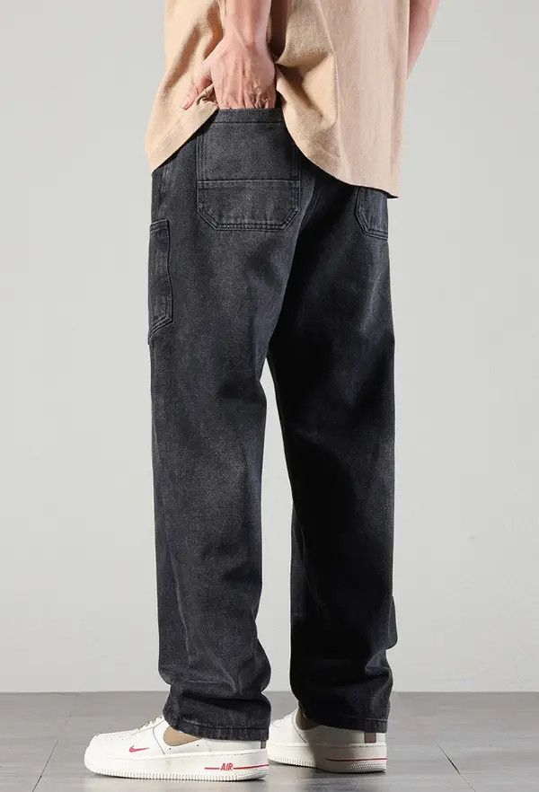 Japanese Brand Vintage washed distressed loose casual work jeans Size US 32 / EU 48 - 4 Thumbnail