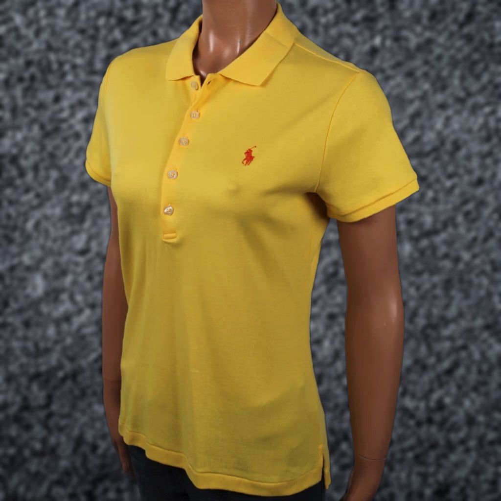 Ralph Lauren Ralph Lauren Yellow Polo Shirt Orange Pony NWT Womens L Polo Shirt Yellow Purple Pony NWT Size L / US 10 / IT 46 - 1 Preview