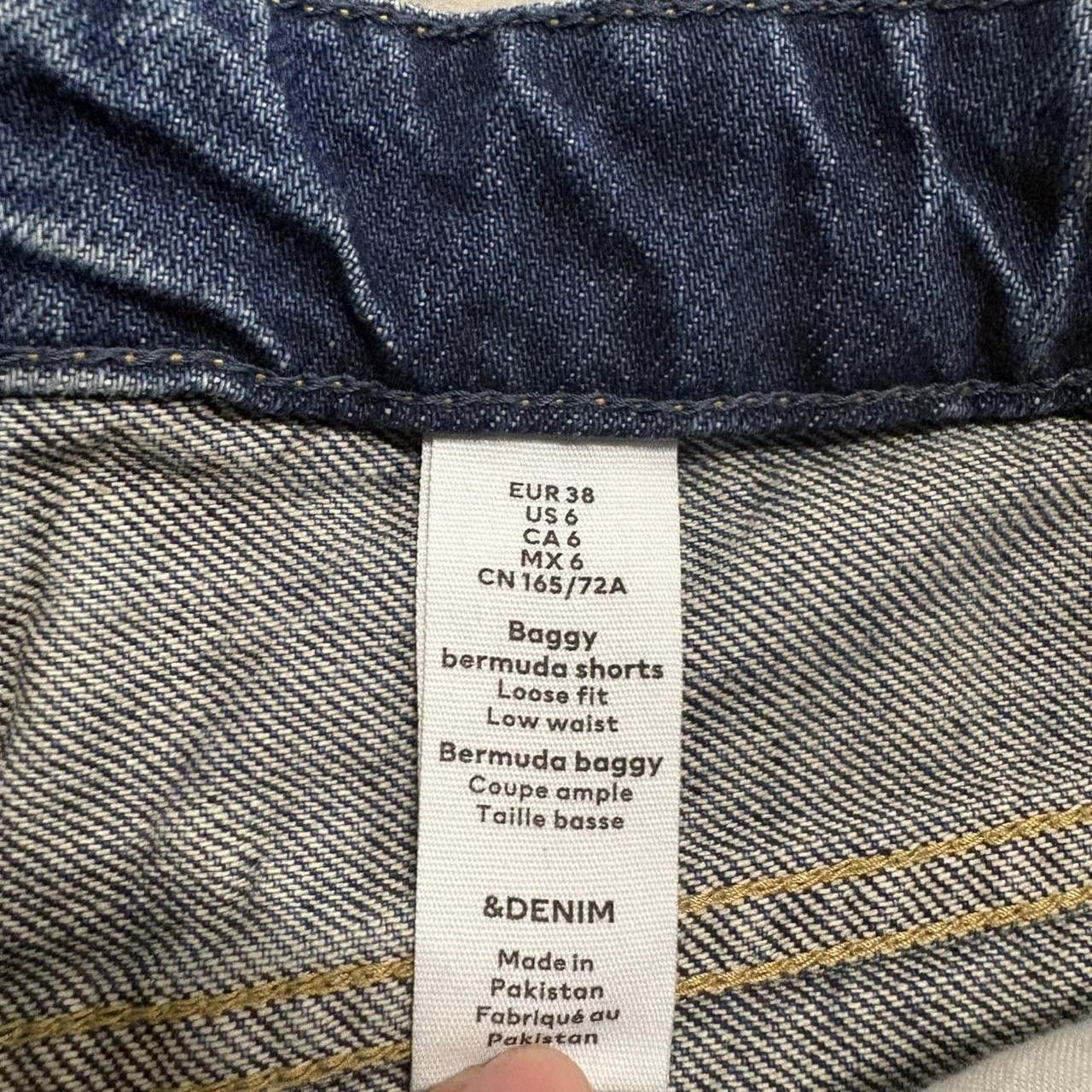 Vintage Crazy Baggy Brand New Loose Dark Denim Shorts! Size US 32 / EU 48 - 3 Thumbnail