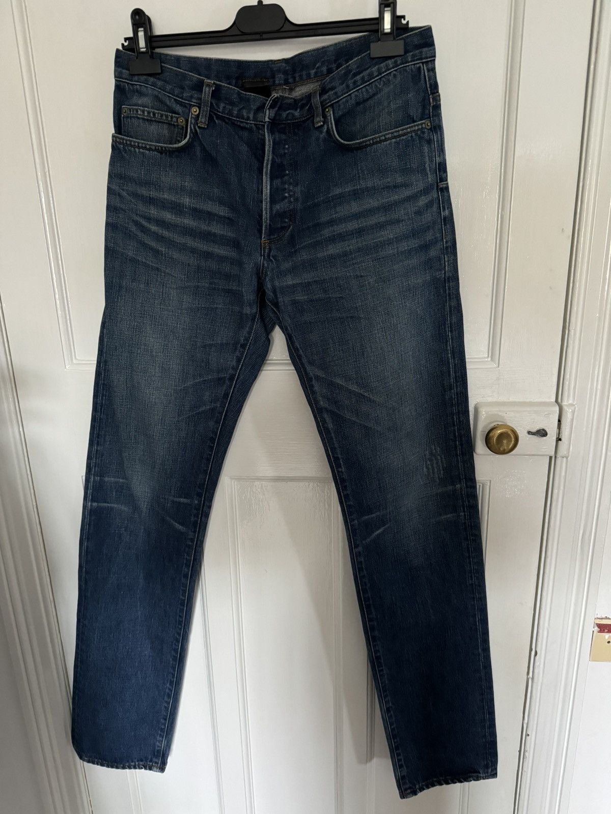 Dior Hedi Slimane 2006-2007 Blue Clawmark Jeans Size US 32 / EU 48 - 1 Thumbnail
