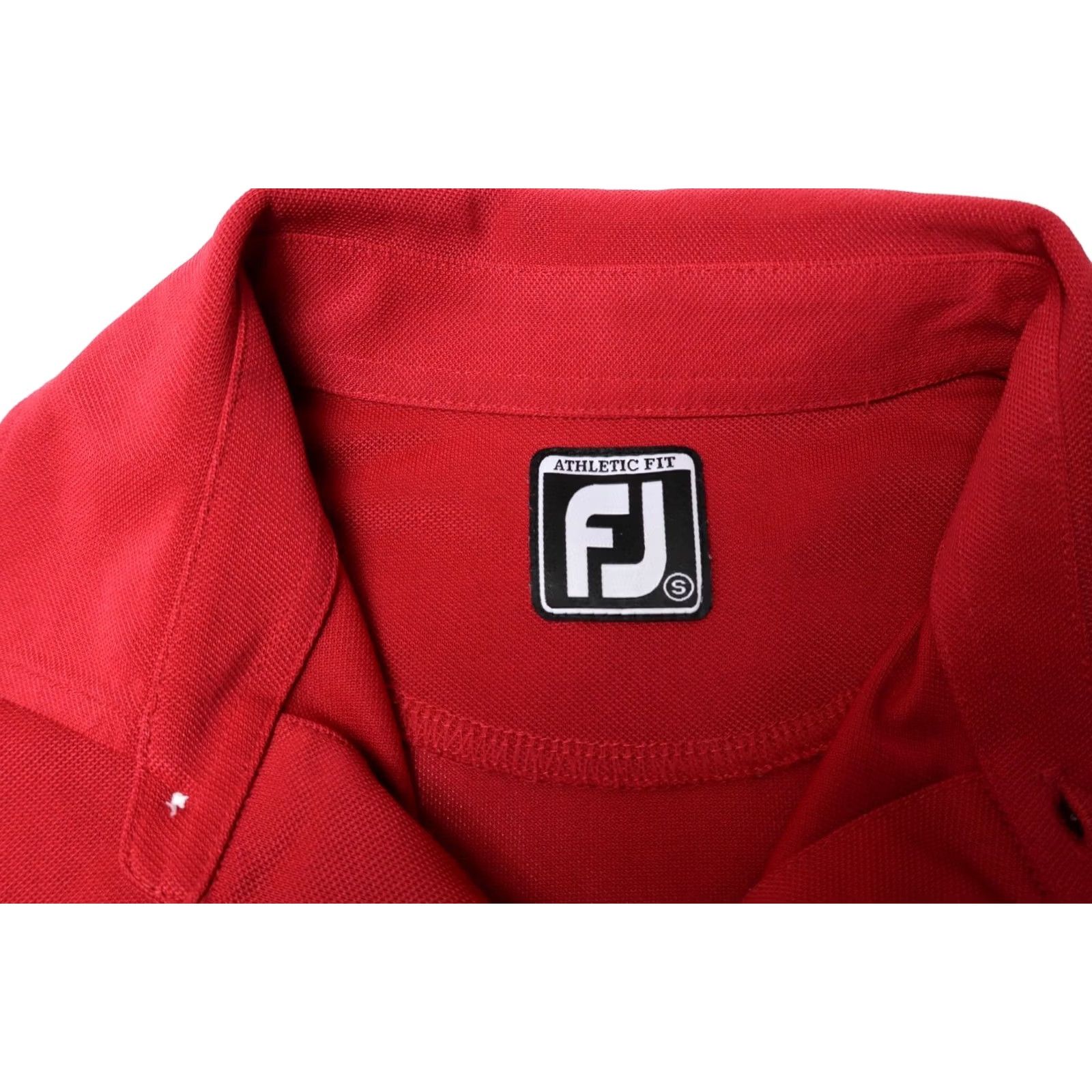 Footjoy Footjoy Athletic Fit Polo Short Sleeve T-shirt Men SMALL Red Logo Collared Athletic Sport Shirt Size US S / EU 44-46 / 1 - 5 Thumbnail